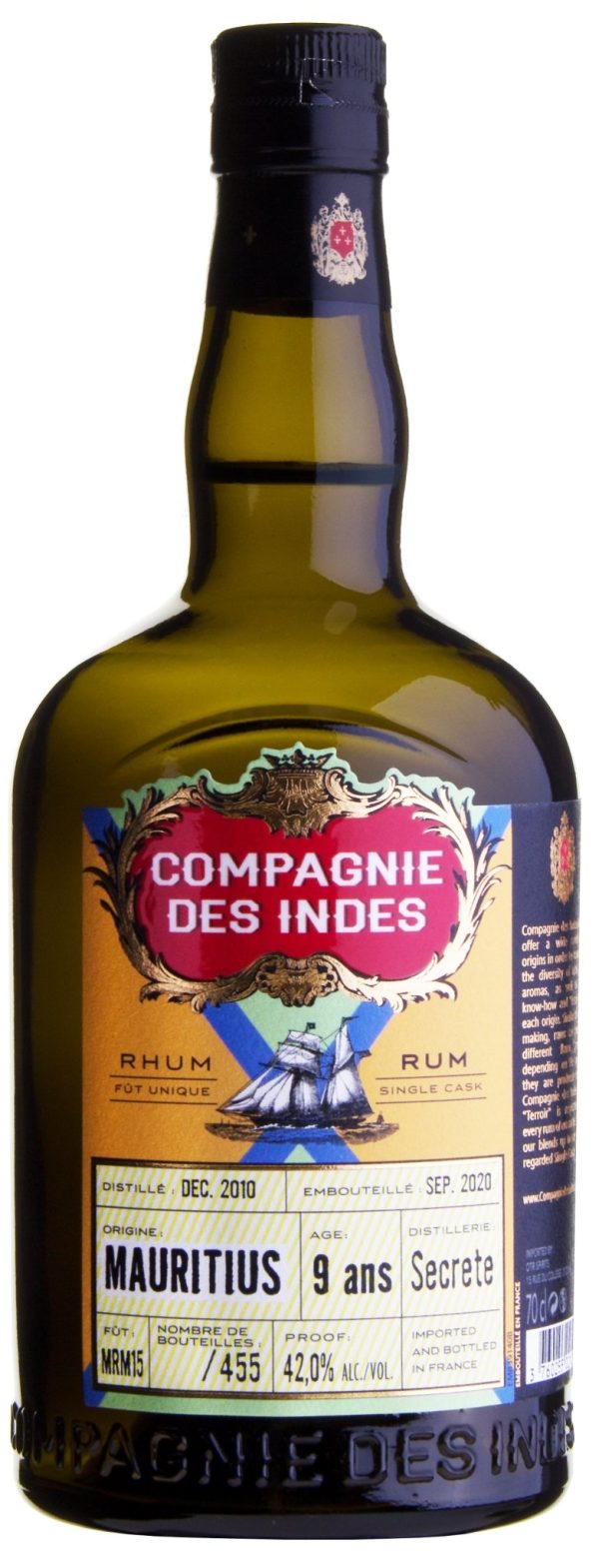 Compagnie des Indes Mauritius Secret Dist. 9YO 42% vol. 0,7l cdi Rum Angebot – Bild 2