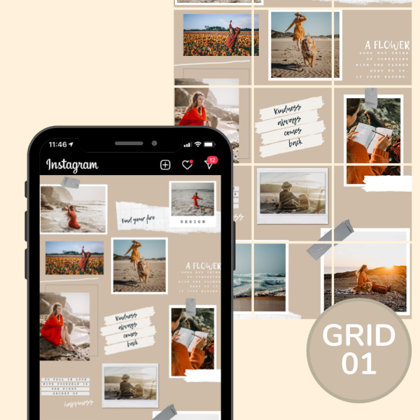 Instagram Puzzle Grids | Canva Vorlagen | 3er Pack Im Angebot – Bild 2