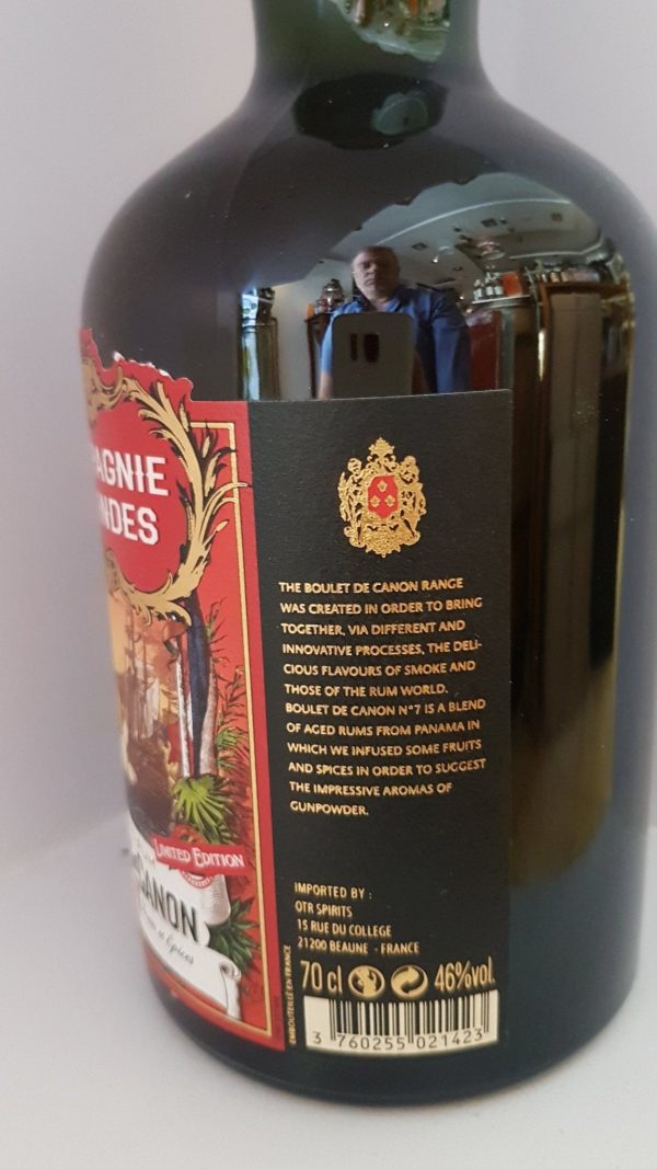 Compagnie des Indes Boulet de Canon Nr.7 cdi Rhum Rum 0,7l 46 % vol. Fassabfüllung Sonderedition limitiert auf ein Fass Rabatt – Bild 3