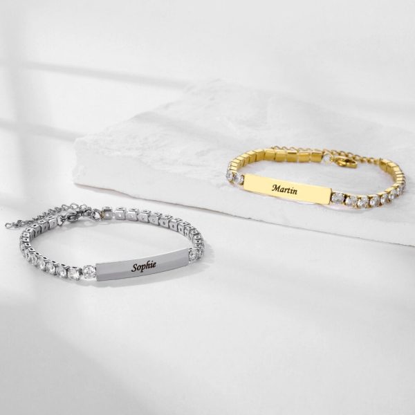 Zirkonia Armband mit Gravur Online-Verkauf – Bild 4