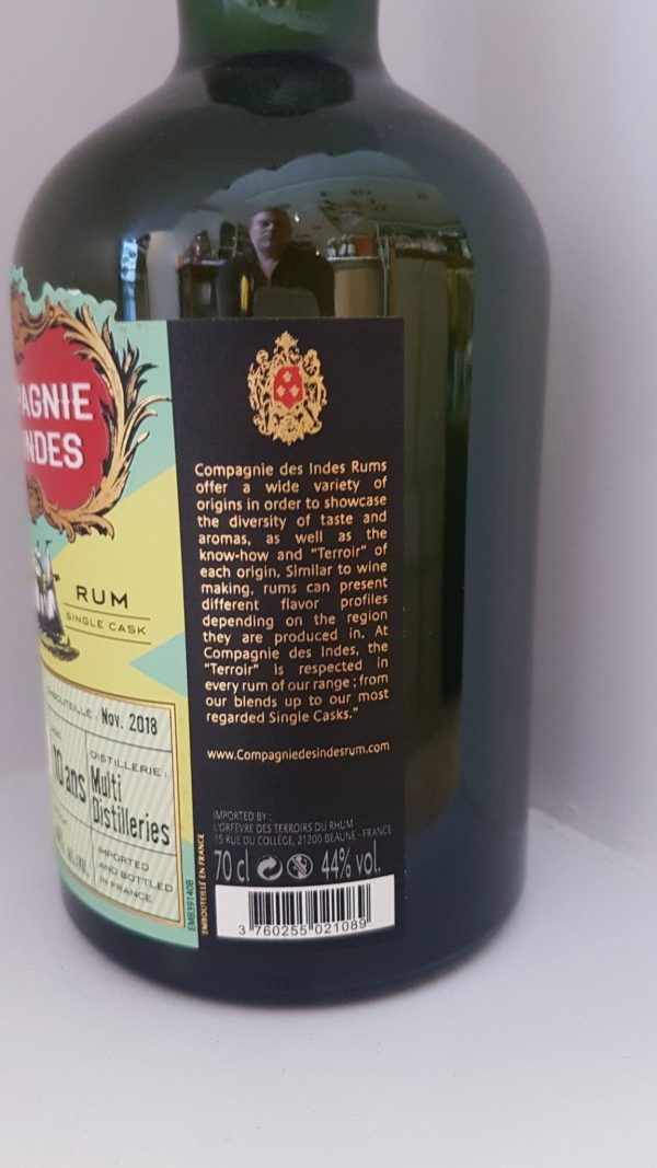 Compagnie des Indes Jamaica 2008 2018 Multidestillers 10y 0,7l 44 % vol. Rhum Rum Fassabfüllung Sonderedition limitiert auf ein Fass Verkauf – Bild 4