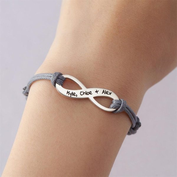 Infinity Armband mit Unendlichkeitszeichen und Gravur Rabatt – Bild 2
