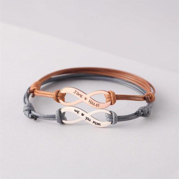 Infinity Armband mit Unendlichkeitszeichen und Gravur Rabatt