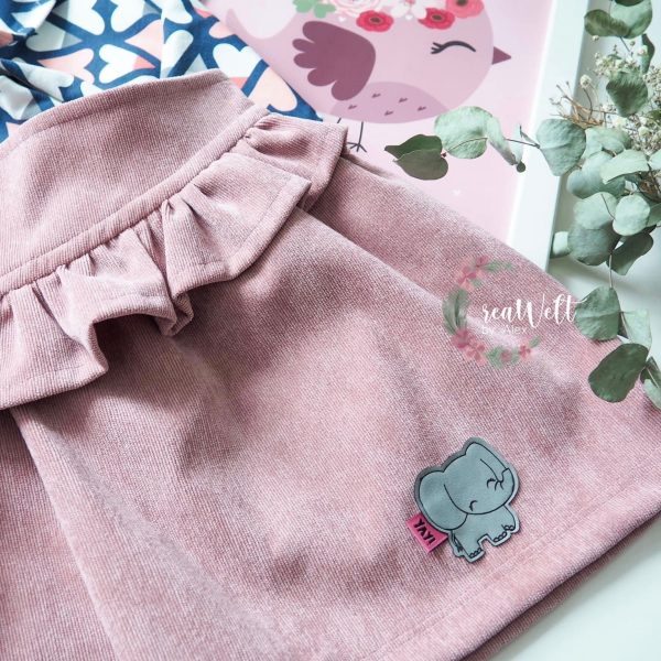 1 Kunstlederlabel  Elefanti  - Grau Online – Bild 4