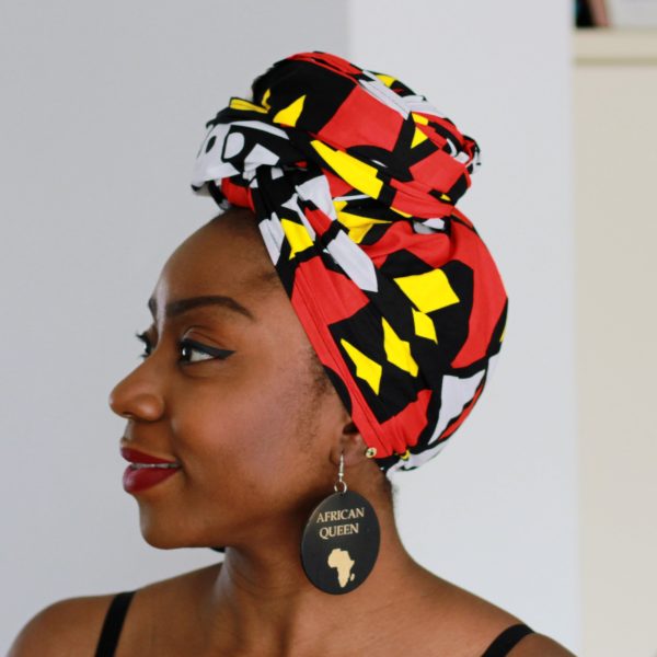 Afrikanisches Rote Samakaka Kopftuch - Angolese Samacaca Headwrap Jetzt online – Bild 2