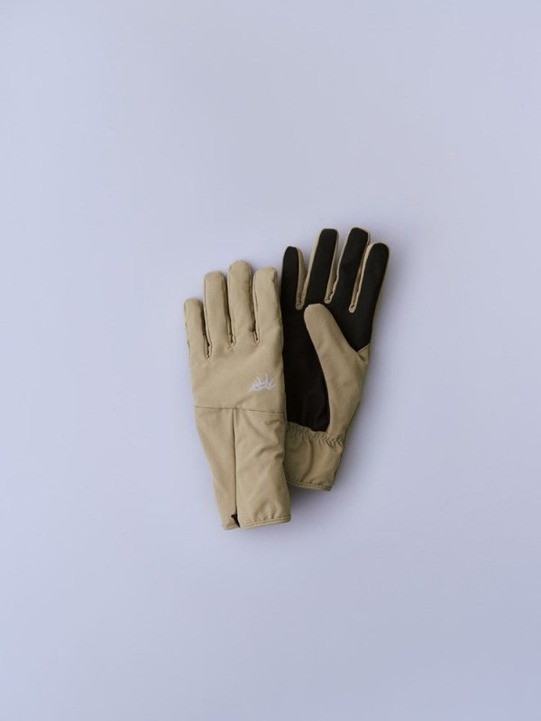 ZIPPER  CUFF GLOVE -BEIGE Im Angebot