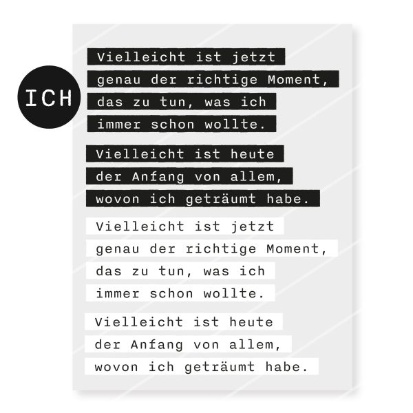 Bügelbild DIY MIX #Vielleicht ICH-Version Mode