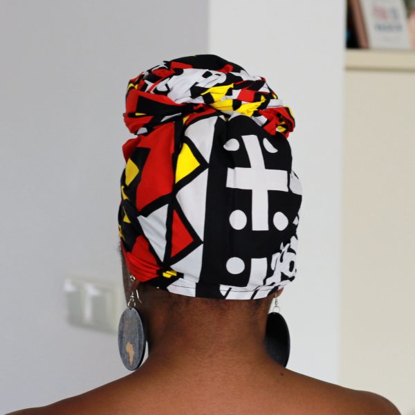 Afrikanisches Rote Samakaka Kopftuch - Angolese Samacaca Headwrap Jetzt online – Bild 3
