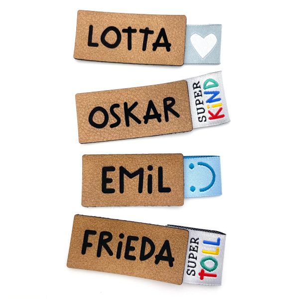 10 Kunstlederlabel  Emil  - braun Im Angebot – Bild 3