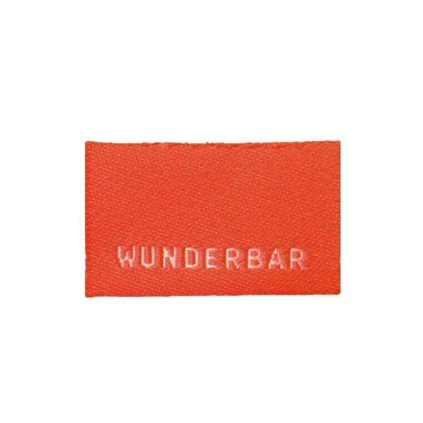 Weblabel  wunderbar  - Neonorange - 3 Stück Im Angebot