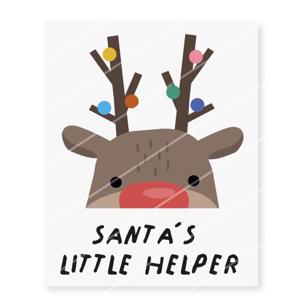 Bügelbild Taschengucker  Santa´s little Helper  - Schwarze Schrift Rabatt