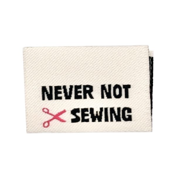 Weblabel  Never not sewing! - Cremeweiß- 3 Stück Online-Schn?ppchen