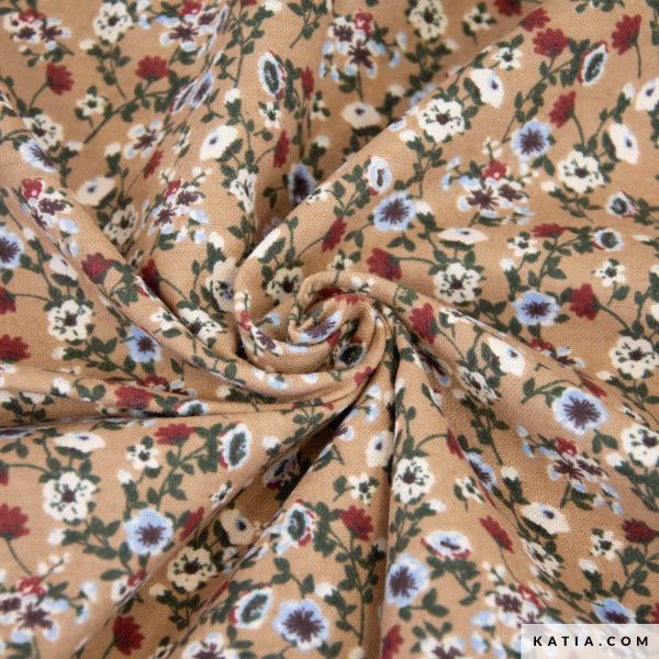 0,5 m Flanell Blumen Online