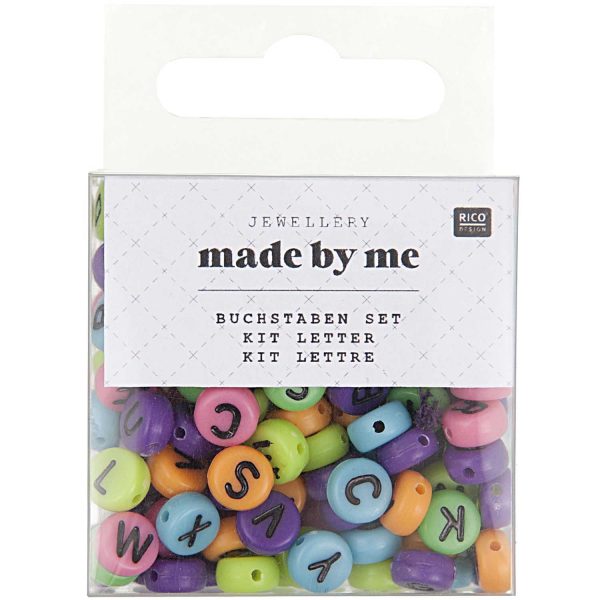 Buchstaben Perle rund Multicolor ca. 165 Stück Angebot