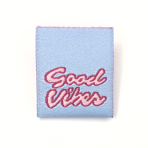 Weblabel  Good Vibes  - Blau - 3 Stück Online-Schn?ppchen