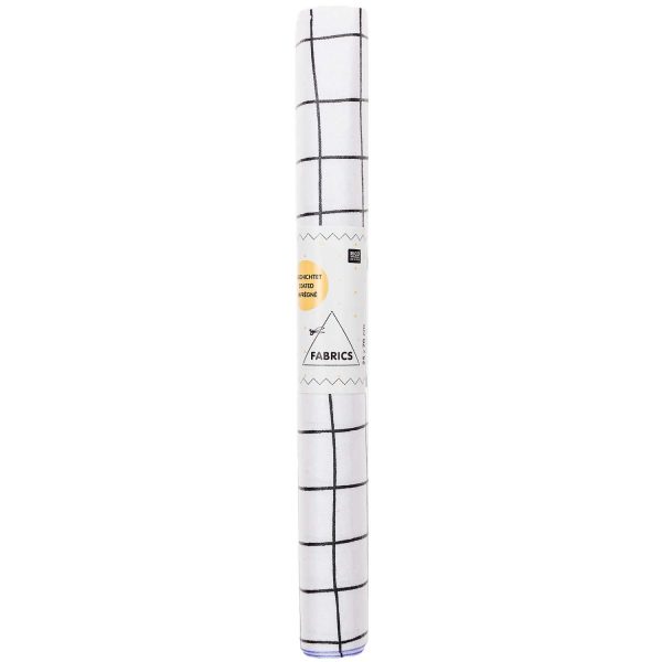 Karo Schwarz Weiß - beschichtete Baumwolle - 25 x 70 cm Zu verkaufen – Bild 2