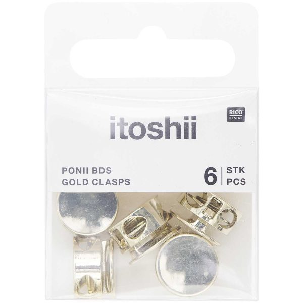2 Loch-Kordelstopper - 6 Stück - Metall Gold Angebot – Bild 2