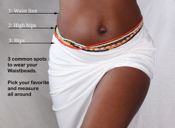 Waist Beads   Afrikanische Taillenkette - IZIEGBE - Gold crystal (elastisch) Schn?ppchen – Bild 2