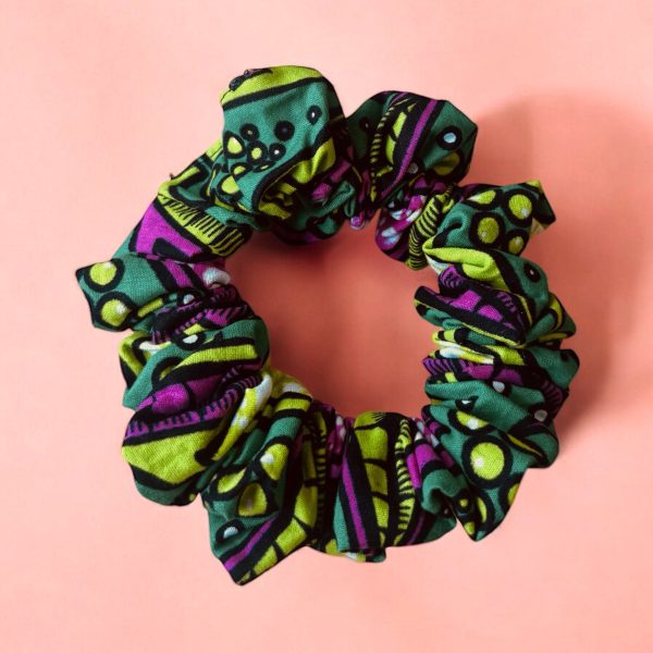 Scrunchie   Haargummi Afrikanischer Print - Haarschmuck - Grün mix Angebot