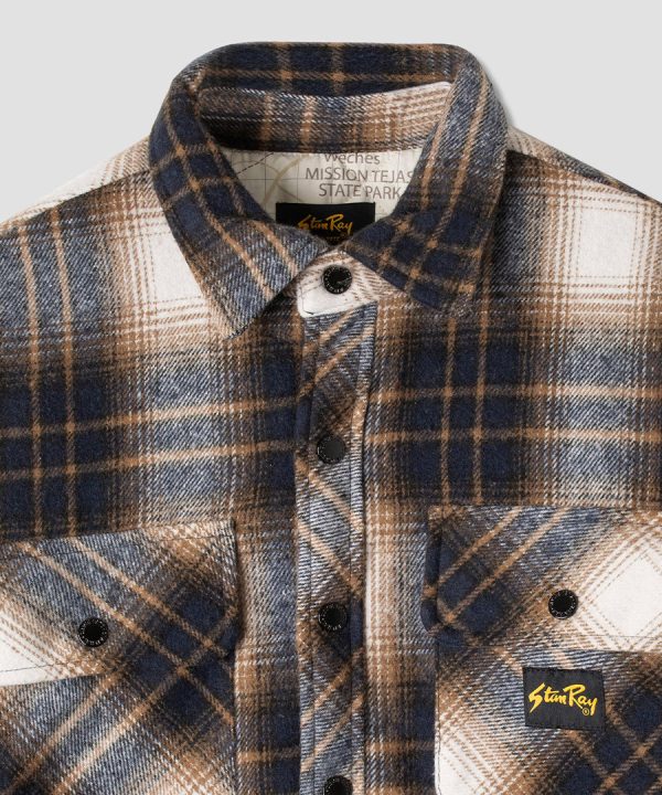 Quilted Plaid Overshirt - Navy Plaid Rabatt – Bild 4