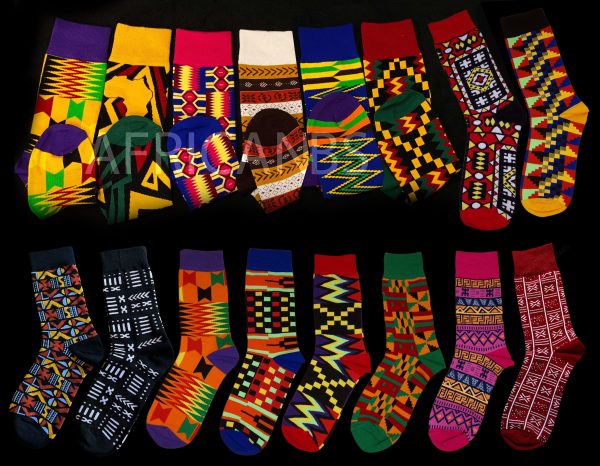 Afrikanische Socken   Afro-Socken - Bogolan Braun Jetzt online – Bild 4