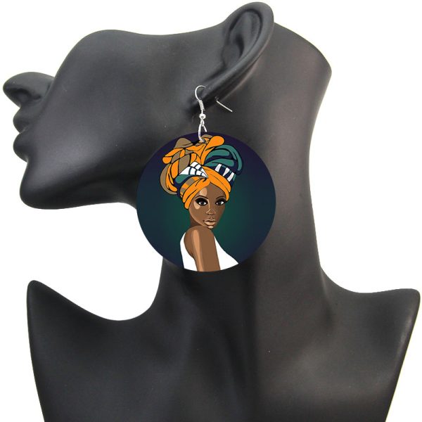 Headwrap girl - Afrikanische Ohrringe Online – Bild 2