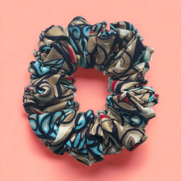 Scrunchie   Haargummi Afrikanischer Print - Haarschmuck - Gold Zu verkaufen