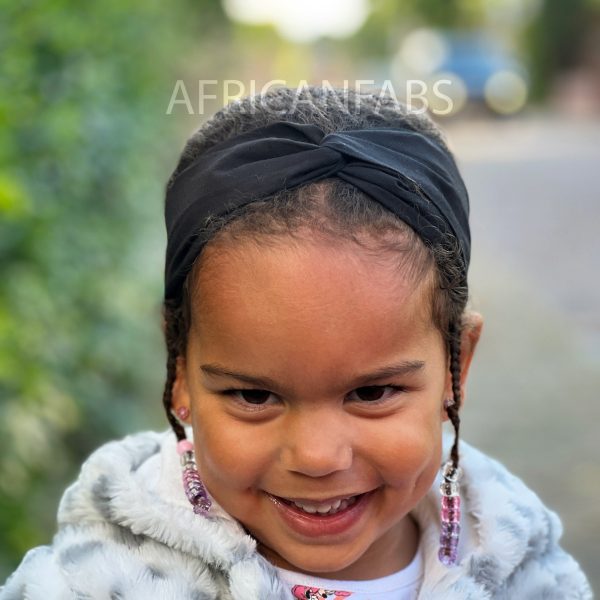 Haarband   Stirnband   Kopfband für Kinder in Afrikanischer Print - Schwarz Rabatt