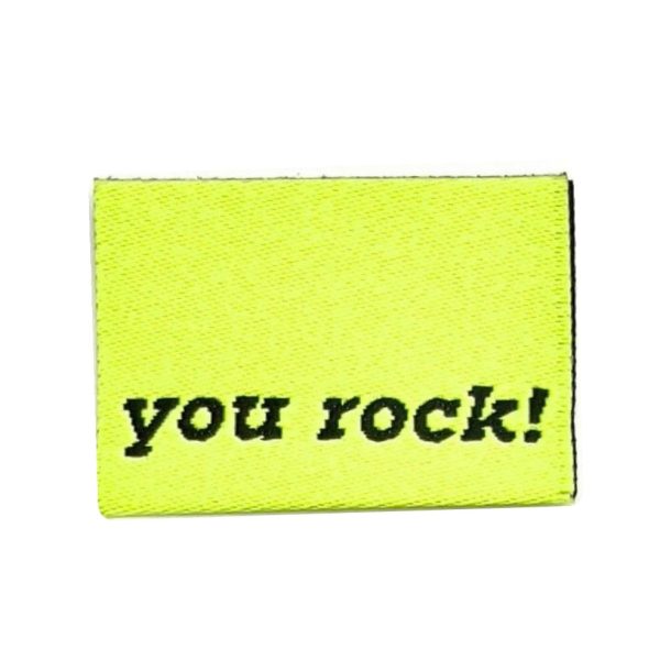 Weblabel  you rock  - Neongelb - 3 Stück Angebot