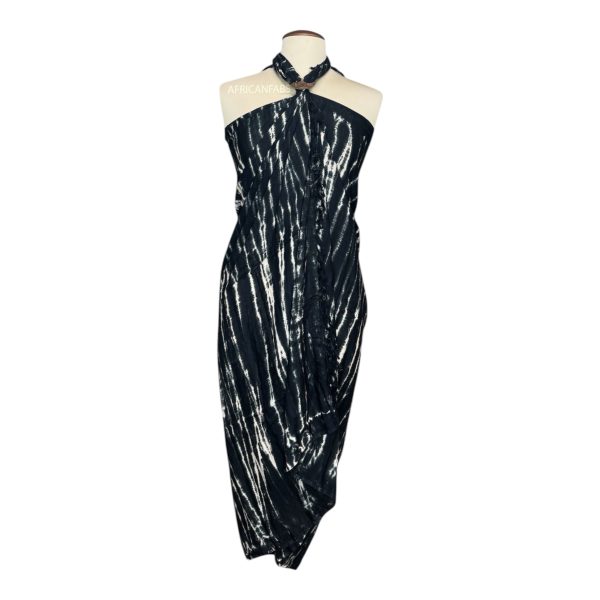 Sarong   Pareo - Strandbekleidung Wickeltuch - Schwarz X Online-Schn?ppchen