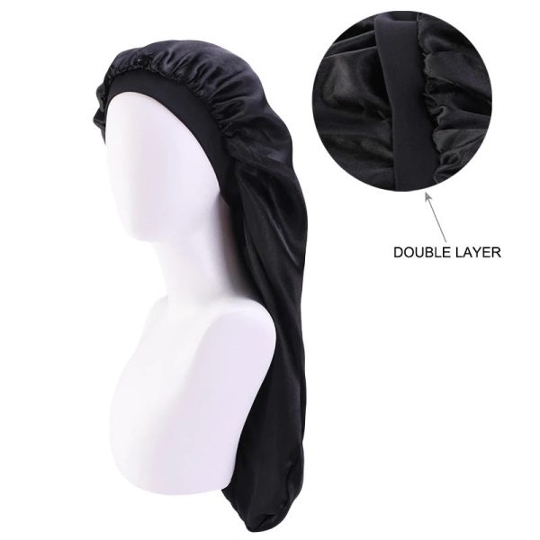 Satin Bonnet für Dreadlocks   Zöpfe   Rasta - Schwarz Dreadsock   Satin bonnet   Schlafhaube   Hair Bonnet Angebot – Bild 2