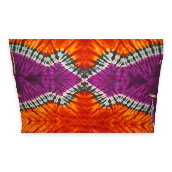 Afrikanischer Stoff - Orange Violett Tie Dye - Polycotton Rabatt – Bild 2