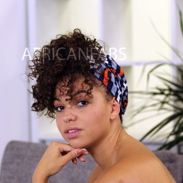 Afrikanisches Kopftuch   headwrap - Orange trails Schn?ppchen