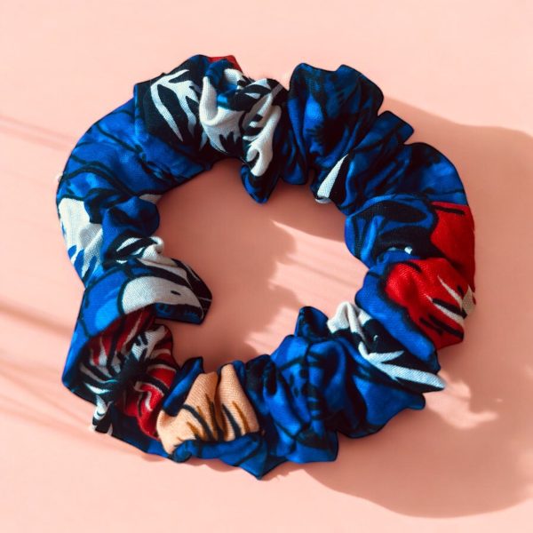 Scrunchie   Haargummi Afrikanischer Print - Haarschmuck - Blau mix Online