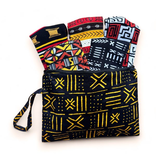 Afrikanische Socken   Afro-Socken-Set UKI mit Tasche - Set mit 5 Paaren Online-Schn?ppchen