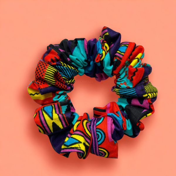 Scrunchie   Haargummi Afrikanischer Print -  Haarschmuck - Lila   rosa Online-Verkauf