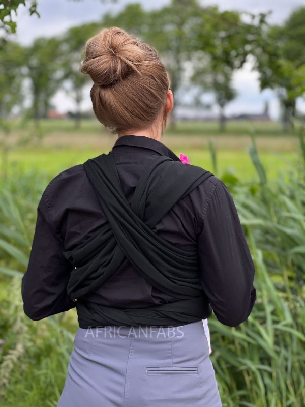 Babytragetuch mit afrikanischem Print   Baby sling   Tragetuch - Braun Mud   bogolan Schn?ppchen – Bild 3