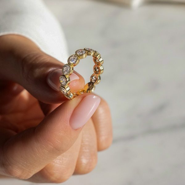 Bezel set eternity ring, yellow gold, size 53 Online-Schn?ppchen – Bild 2