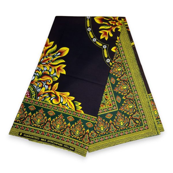 Afrikanischer Print Stoff - Schwarz Java Design Dashiki-Stoff - 100% Baumwolle Online-Verkauf – Bild 2