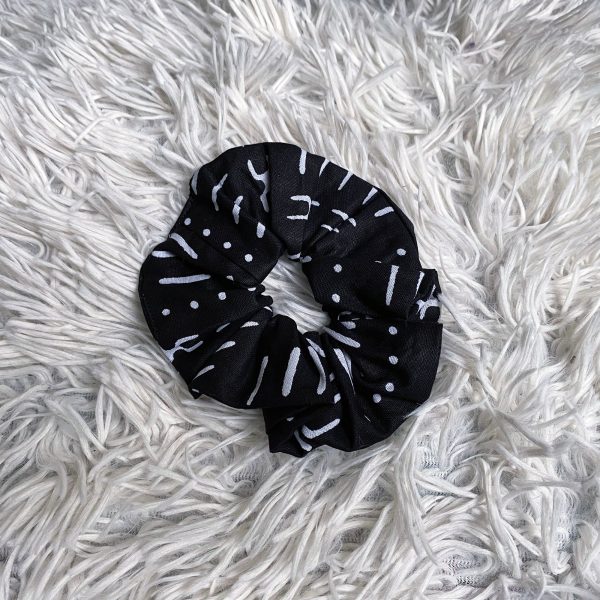 Scrunchie   Haargummi Afrikanischer Print -  Erwachsene & Kinderen Haarschmuck - Schwarze bogolan Angebot