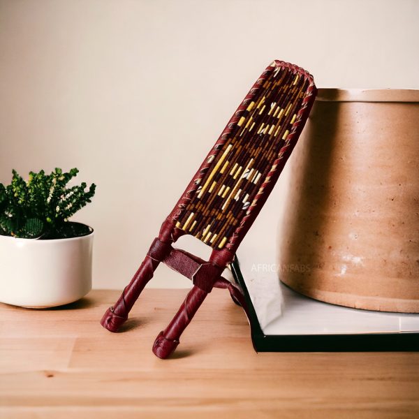 Afrikanischer Handfächer - Ankara Druck Handfächer - Kujoe - Dunkelgelb Angebot – Bild 3