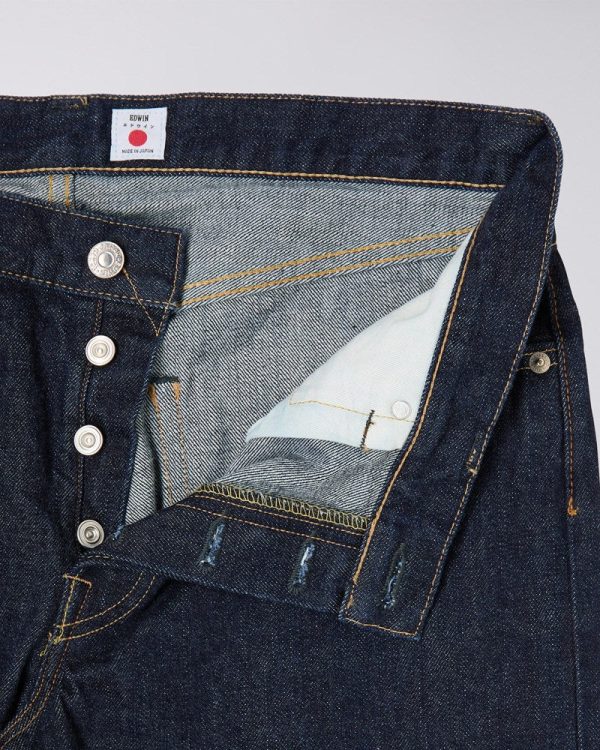 REGULAR TAPERED JEANS-BLUE - RINSED - KURABO SELVAGE Zu verkaufen – Bild 3