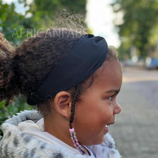 Haarband   Stirnband   Kopfband für Kinder in Afrikanischer Print - Schwarz Rabatt – Bild 2