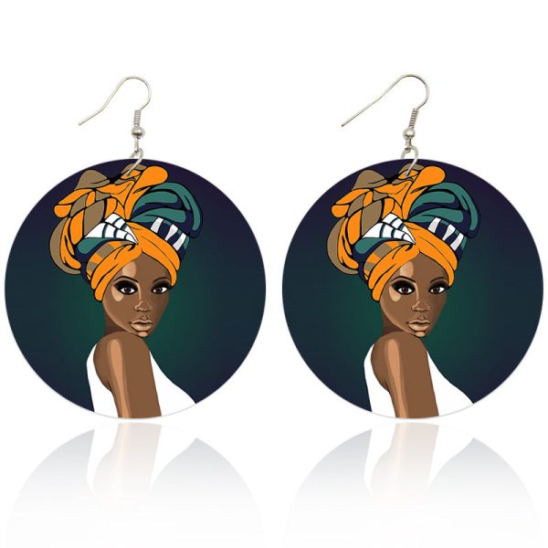 Headwrap girl - Afrikanische Ohrringe Online