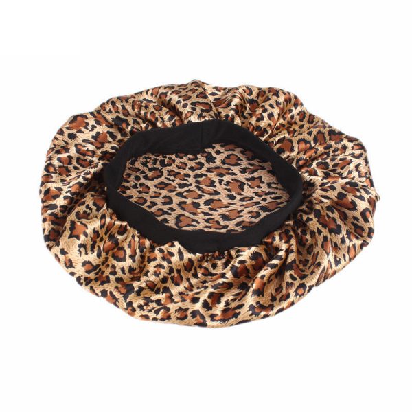 Leopard print Satin bonnet   Schlafhaube   Hair Bonnet   Nachtmütze zum Schlafen Mode