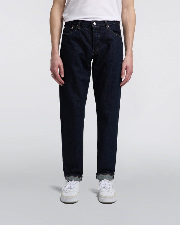 REGULAR TAPERED JEANS-BLUE - RINSED - KURABO SELVAGE Zu verkaufen – Bild 4