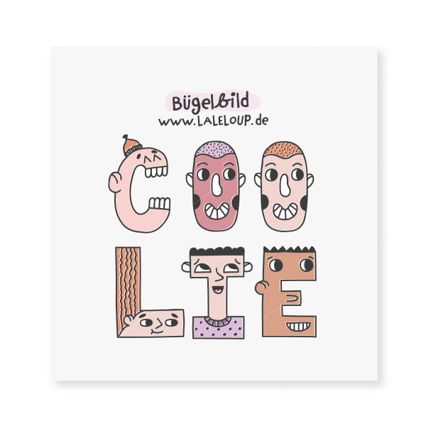 Bügelbild  Coolie  - witzige Buchstaben Zu verkaufen