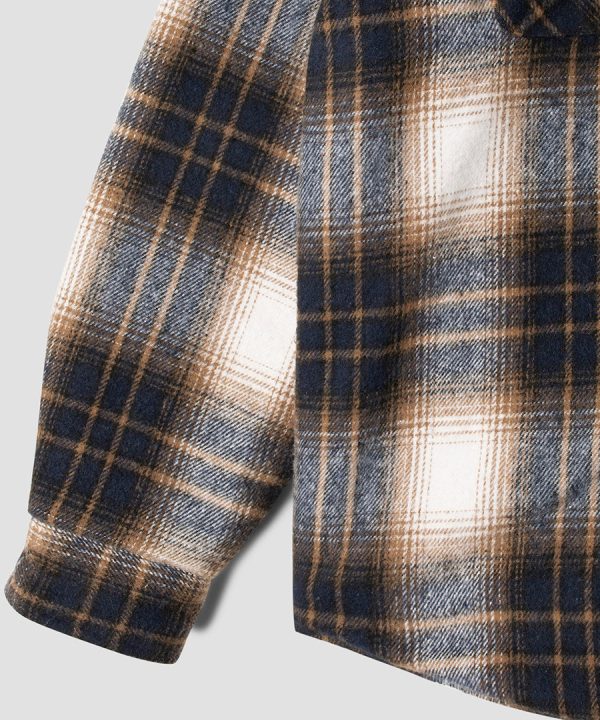 Quilted Plaid Overshirt - Navy Plaid Rabatt – Bild 3