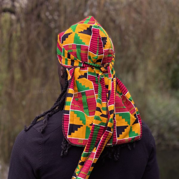 Durag   Du-rag   Bandana - Unisex - Orange   grün Jetzt online – Bild 2