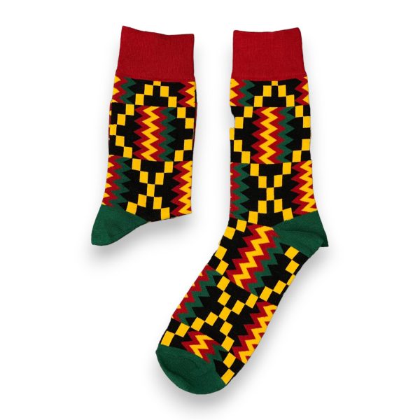 Afrikanische Socken   Afro-Socken   Kente-Socken - Rot Schn?ppchen